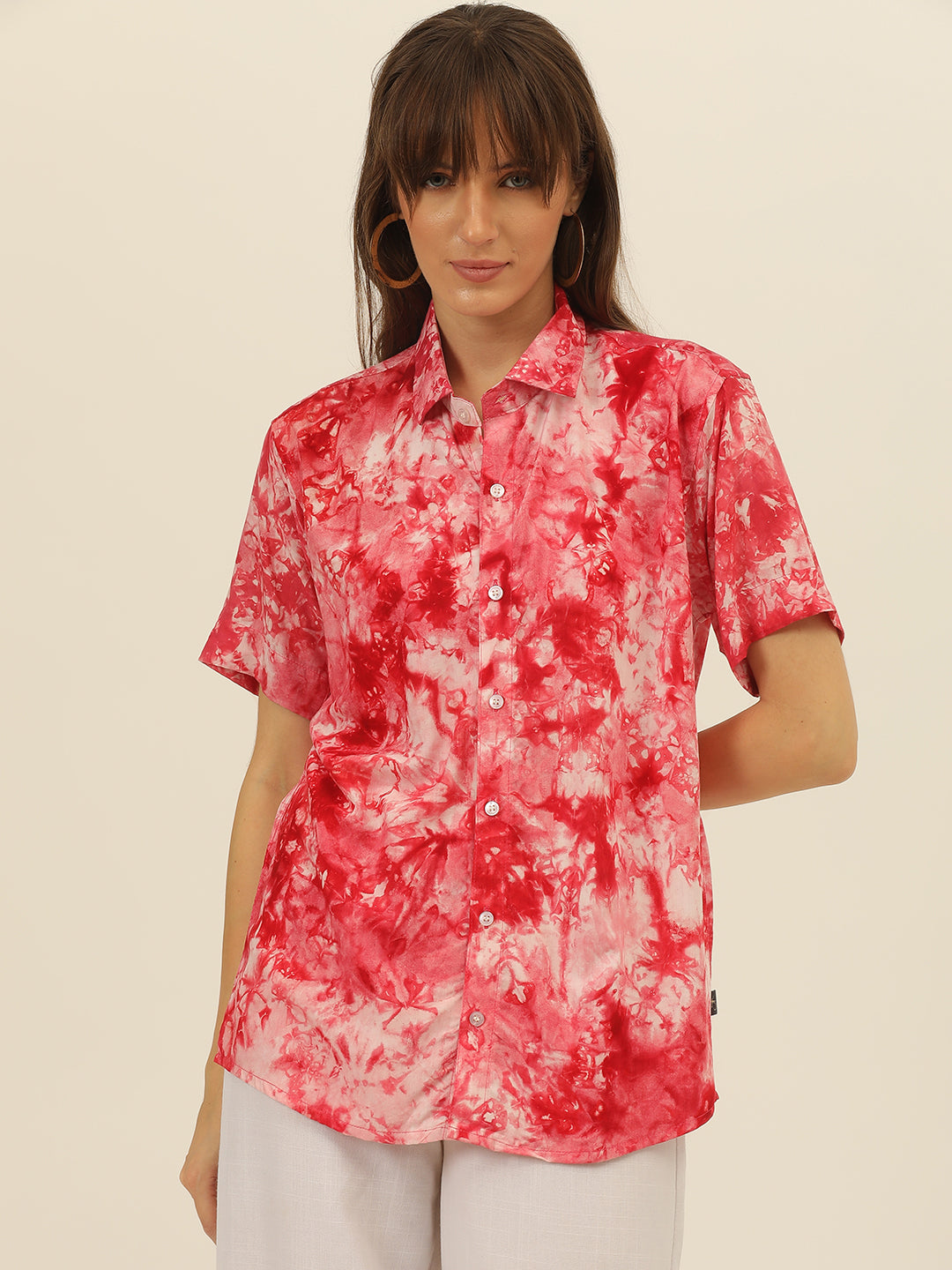 Sustainable Modal Hand Tie Dye Slim Fit Women Shirt