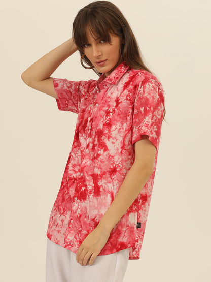 Sustainable Modal Hand Tie Dye Slim Fit Women Shirt