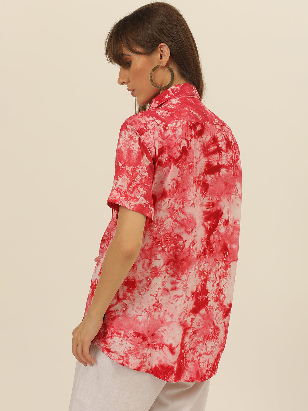 Sustainable Modal Hand Tie Dye Slim Fit Women Shirt