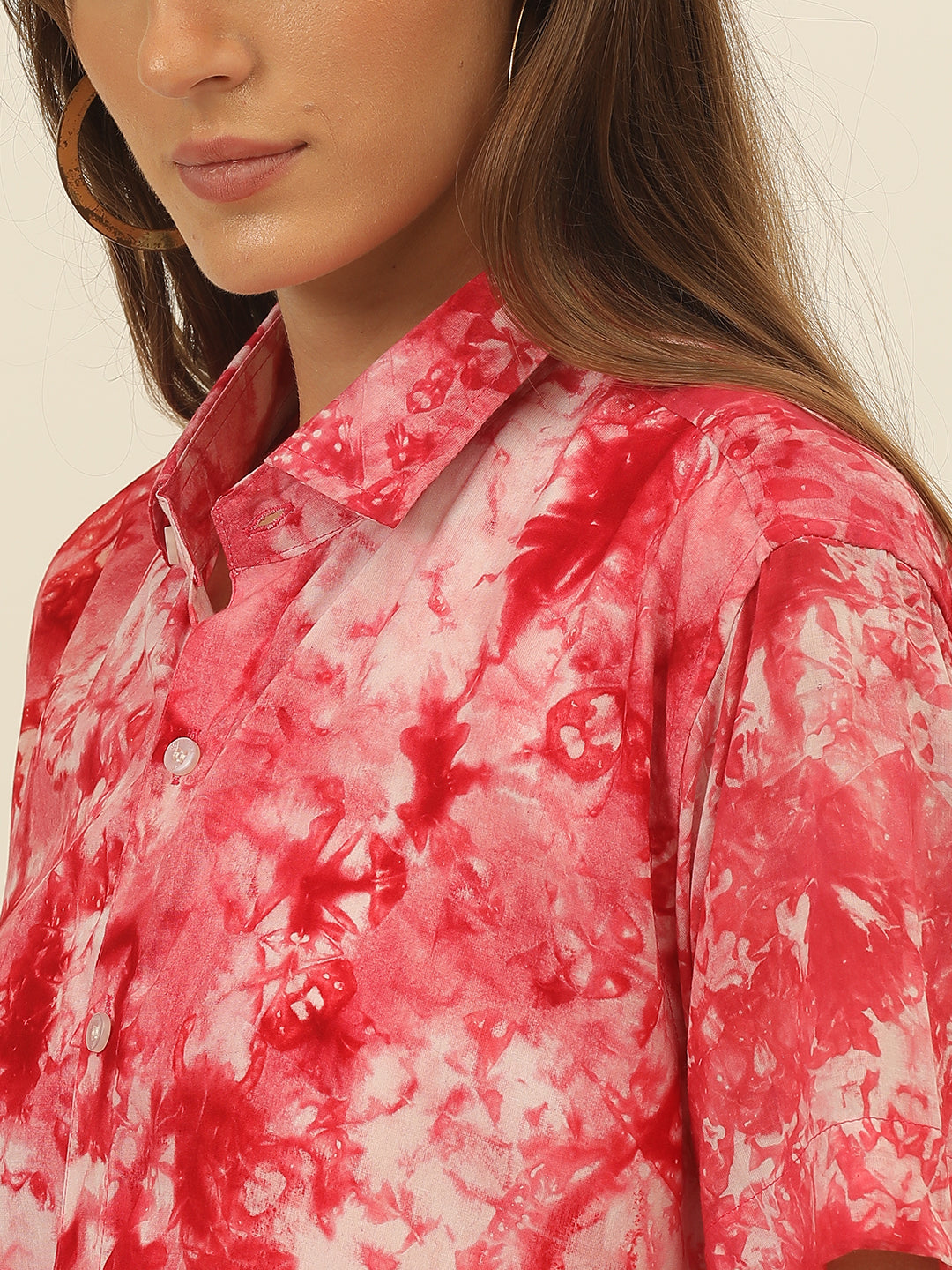 Sustainable Modal Hand Tie Dye Slim Fit Women Shirt