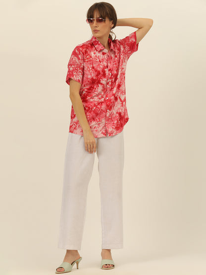 Sustainable Modal Hand Tie Dye Slim Fit Women Shirt