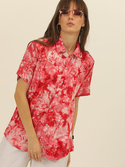 Sustainable Modal Hand Tie Dye Slim Fit Women Shirt