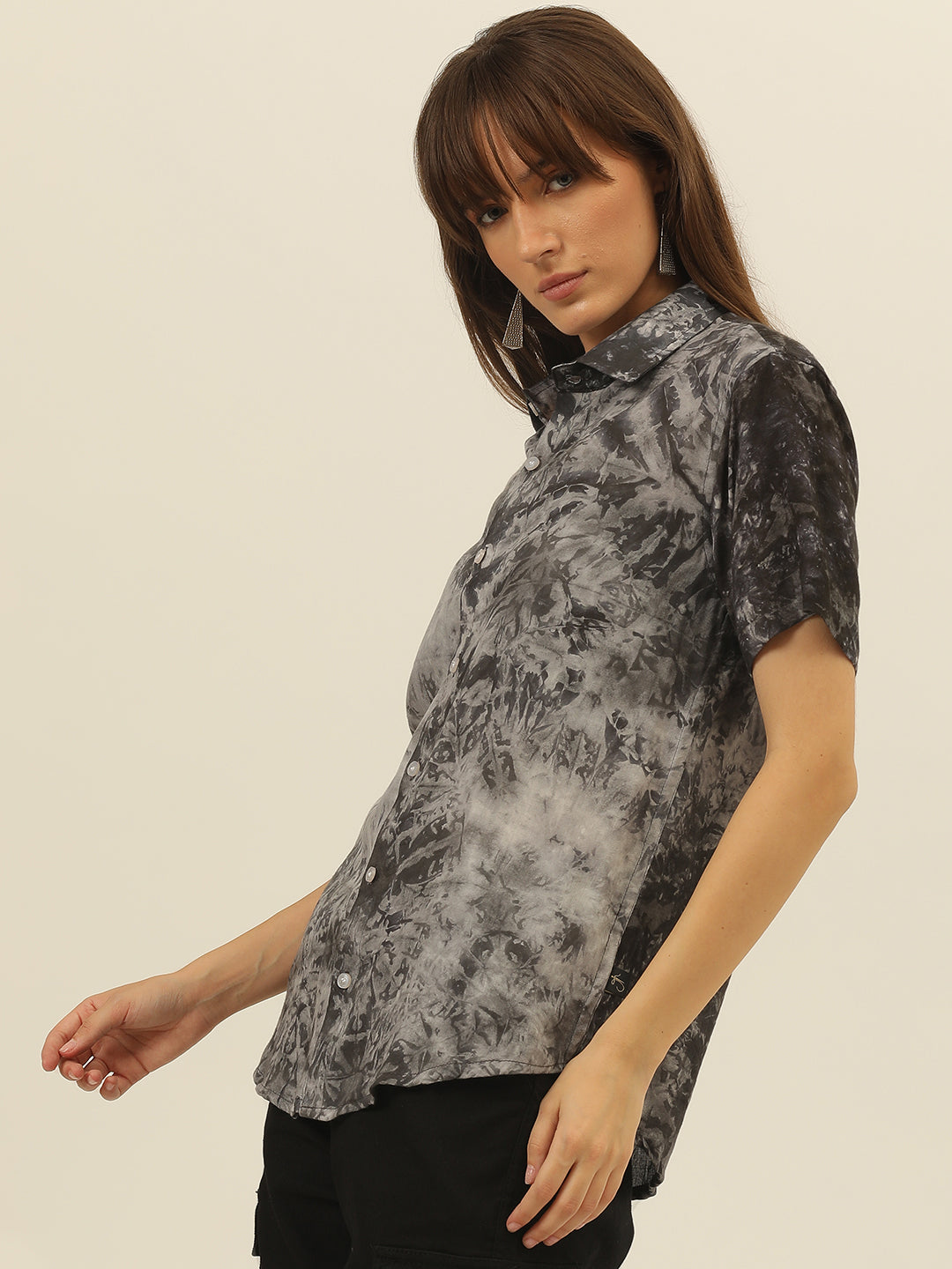 Sustainable Modal Hand Tie Dye Slim Fit Women Shirt