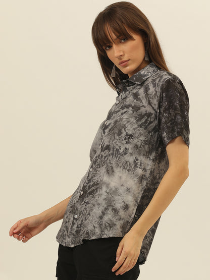 Sustainable Modal Hand Tie Dye Slim Fit Women Shirt