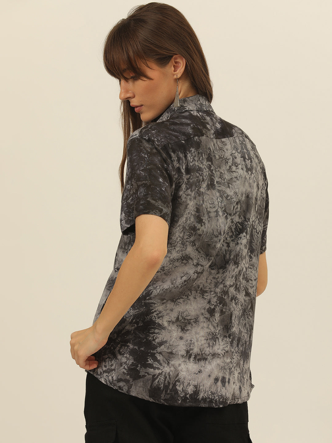 Sustainable Modal Hand Tie Dye Slim Fit Women Shirt