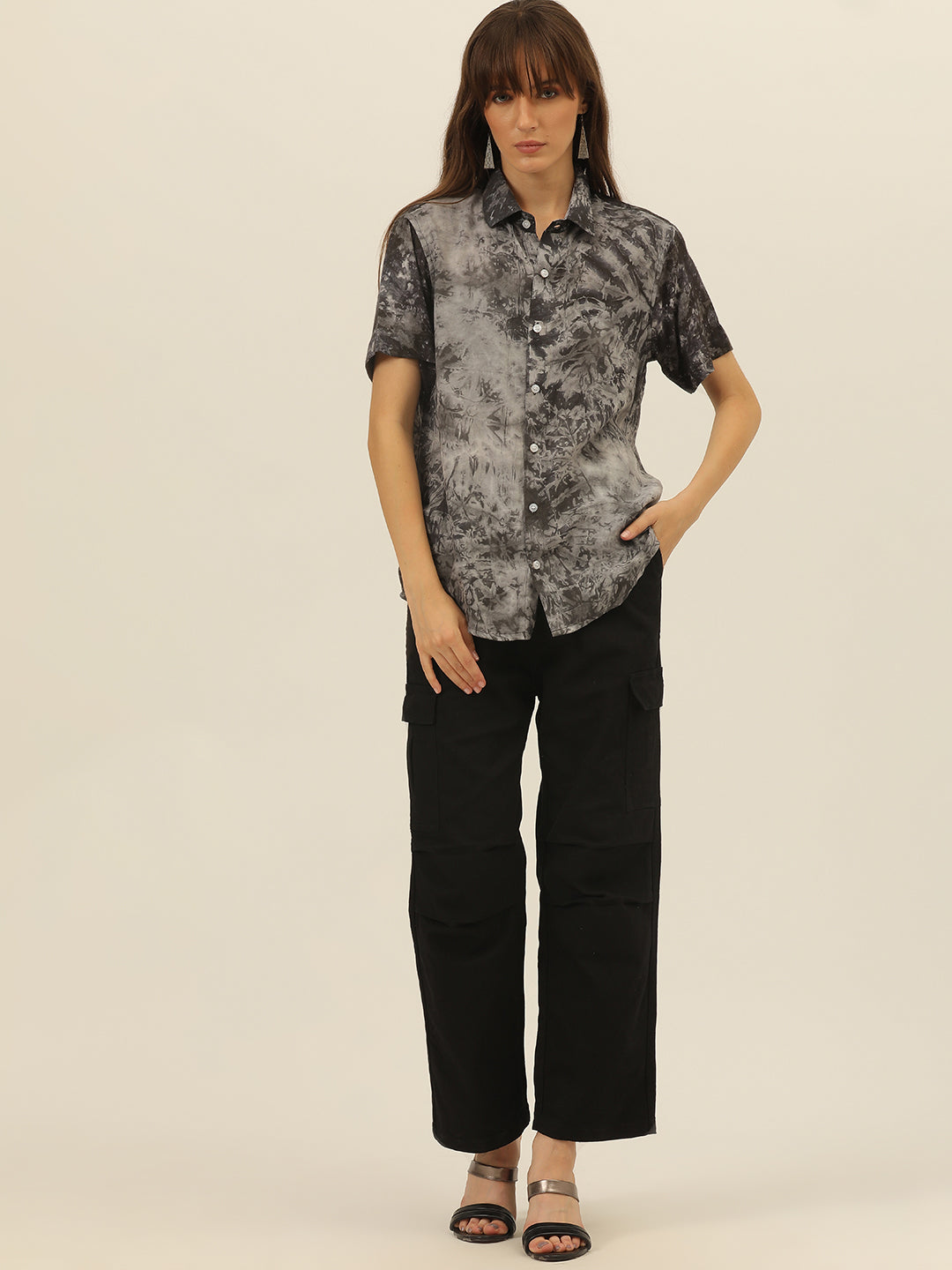 Sustainable Modal Hand Tie Dye Slim Fit Women Shirt