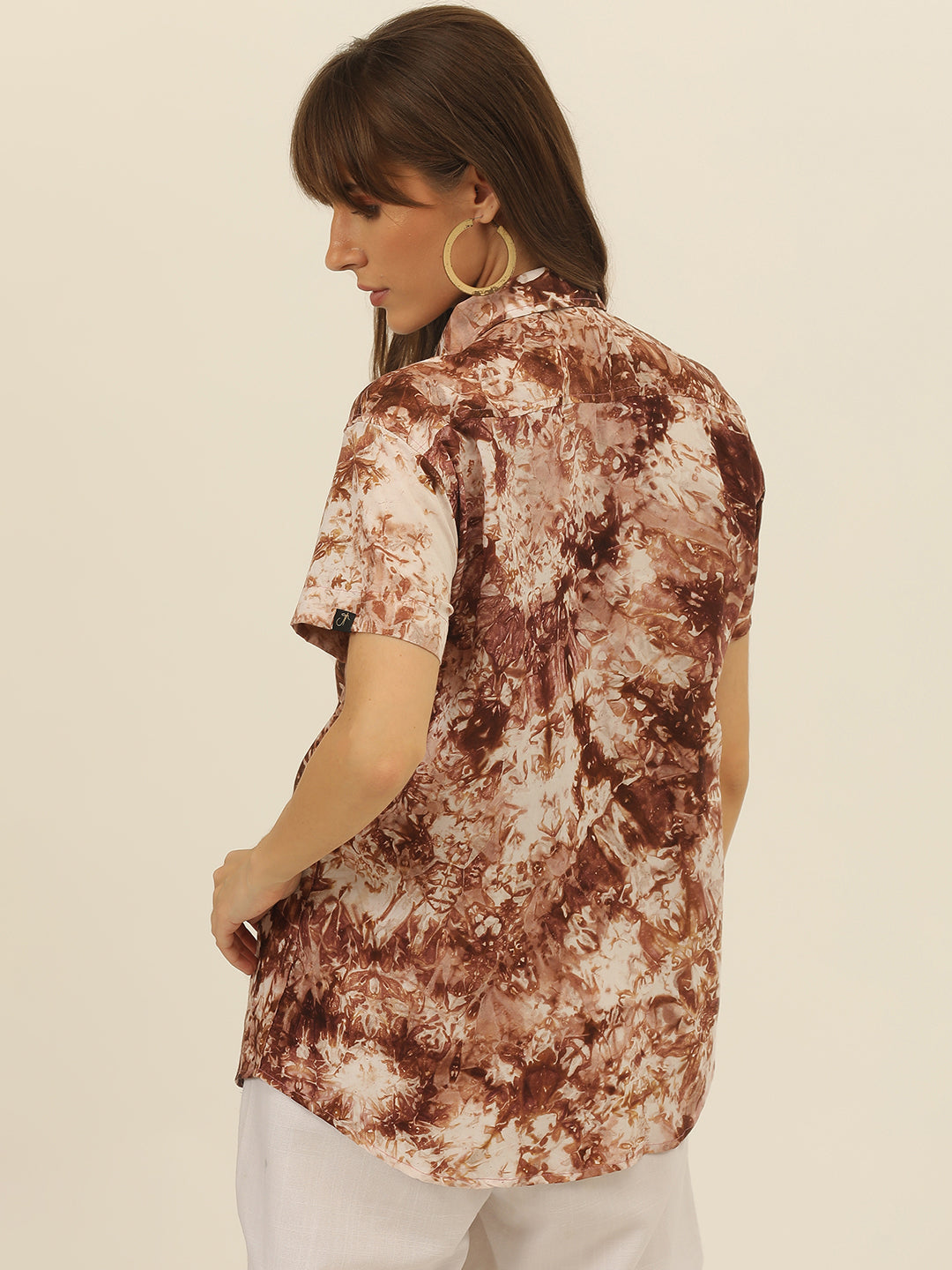 Sustainable Modal Hand Tie Dye Slim Fit Women Shirt