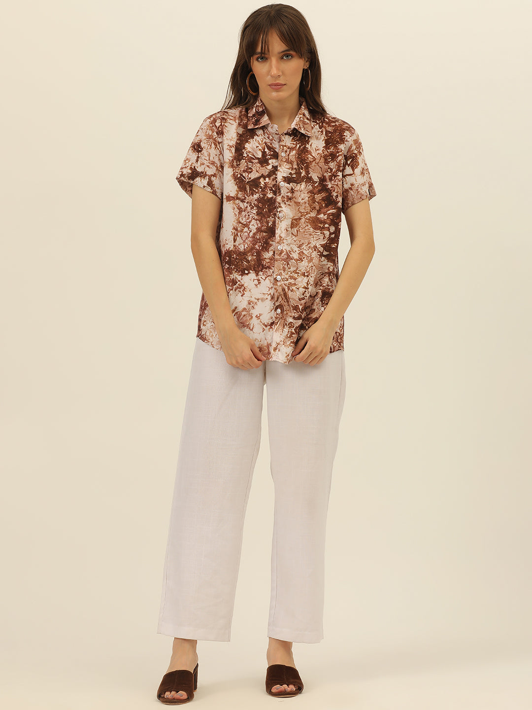 Sustainable Modal Hand Tie Dye Slim Fit Women Shirt