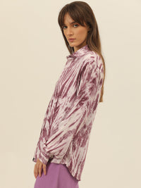 Striped Tie Dye Pashmina Rayon Regular Fit Women Shirt