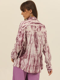 Striped Tie Dye Pashmina Rayon Regular Fit Women Shirt