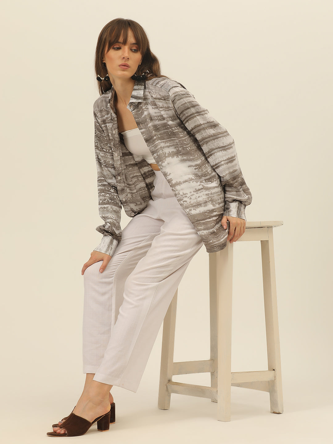 Sustainable Hand Tie Dye Women Rayon Shirt