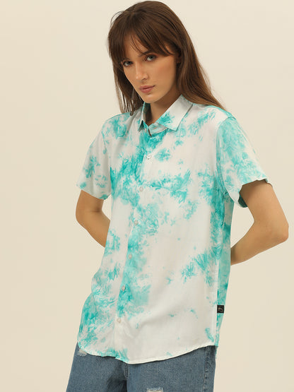 Pastel Hand Tie Dye Rayon Women Shirt