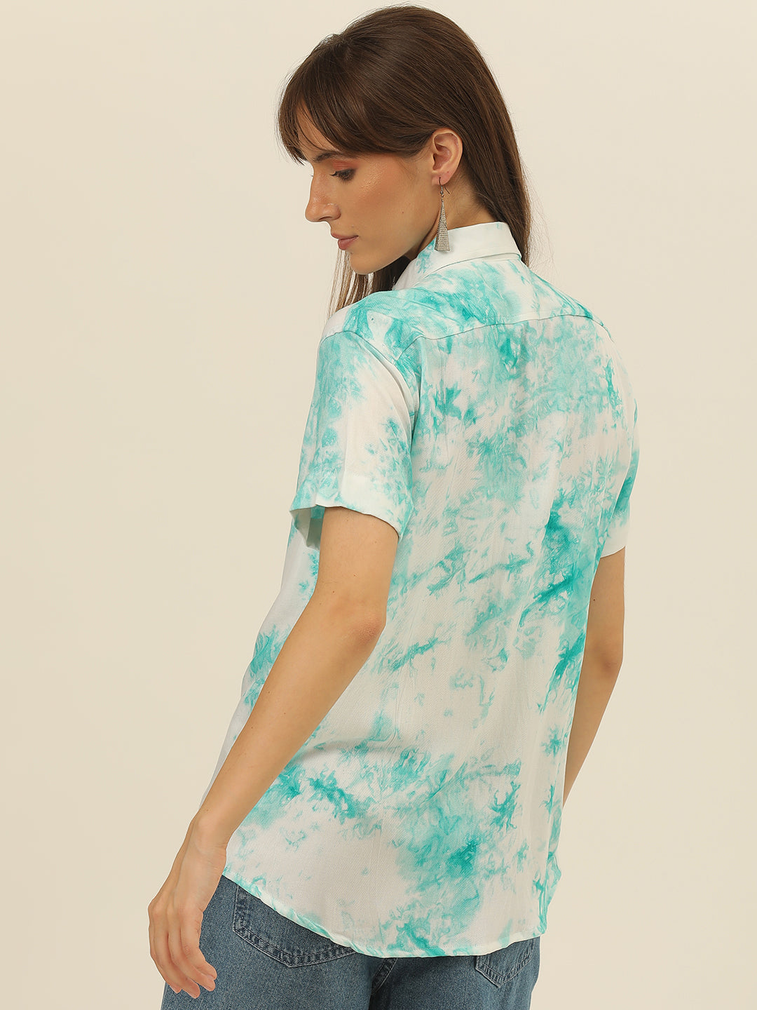 Pastel Hand Tie Dye Rayon Women Shirt