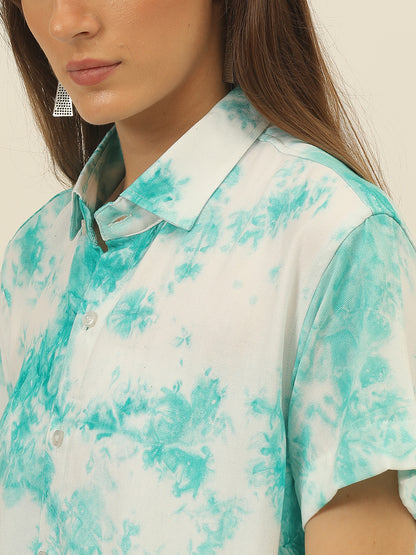 Pastel Hand Tie Dye Rayon Women Shirt