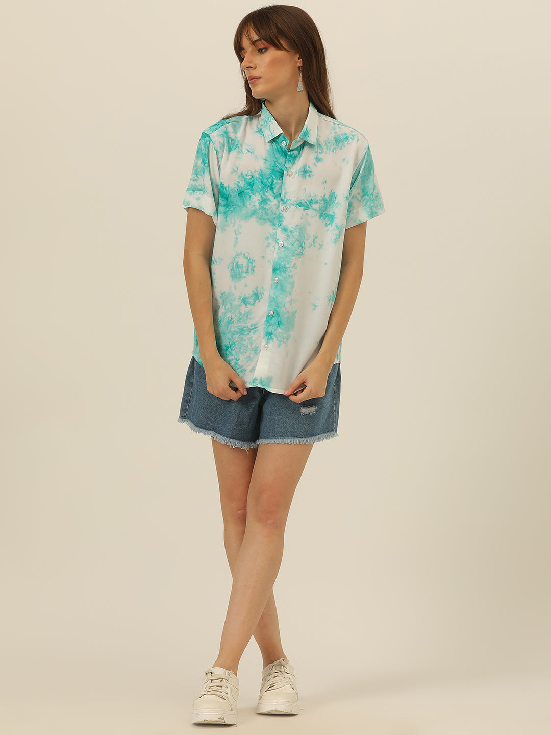 Pastel Hand Tie Dye Rayon Women Shirt