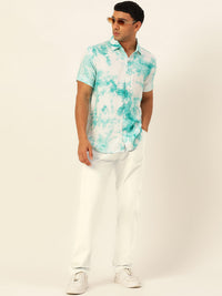 Pastel Tie Dye Slim Fit Unisex Rayon Shirt