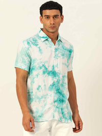 Pastel Tie Dye Slim Fit Unisex Rayon Shirt