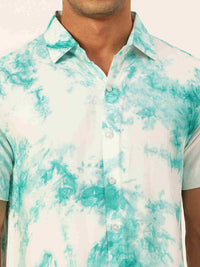Pastel Tie Dye Slim Fit Unisex Rayon Shirt