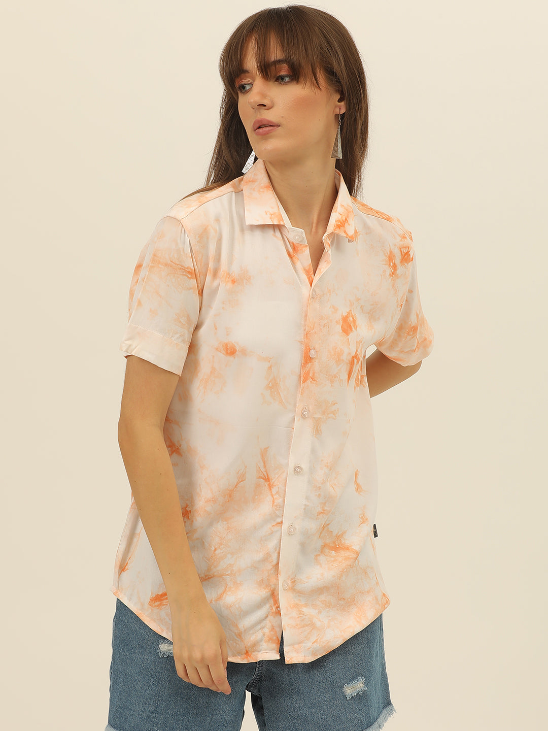 Pastel Hand Tie Dye Rayon Women Shirt