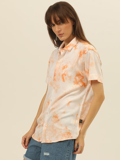 Pastel Hand Tie Dye Rayon Women Shirt