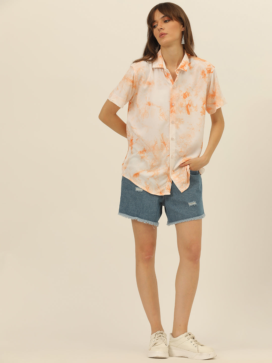 Pastel Hand Tie Dye Rayon Women Shirt
