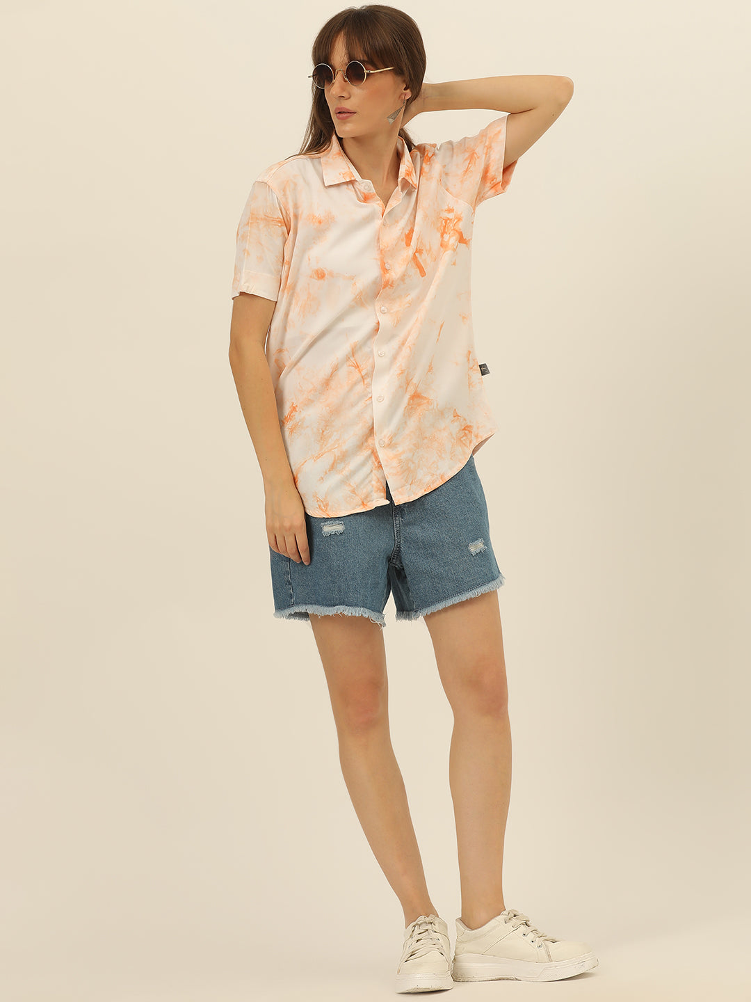 Pastel Hand Tie Dye Rayon Women Shirt