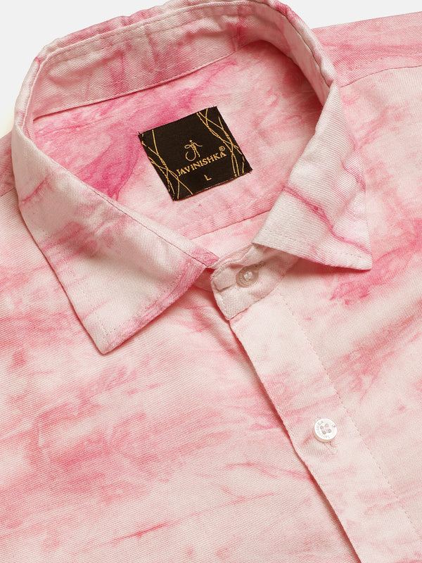 Pastel Tie Dye Slim Fit Unisex Rayon Shirt
