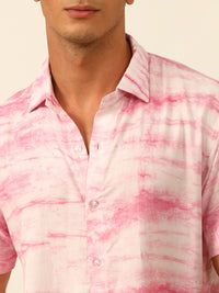 Pastel Tie Dye Slim Fit Unisex Rayon Shirt