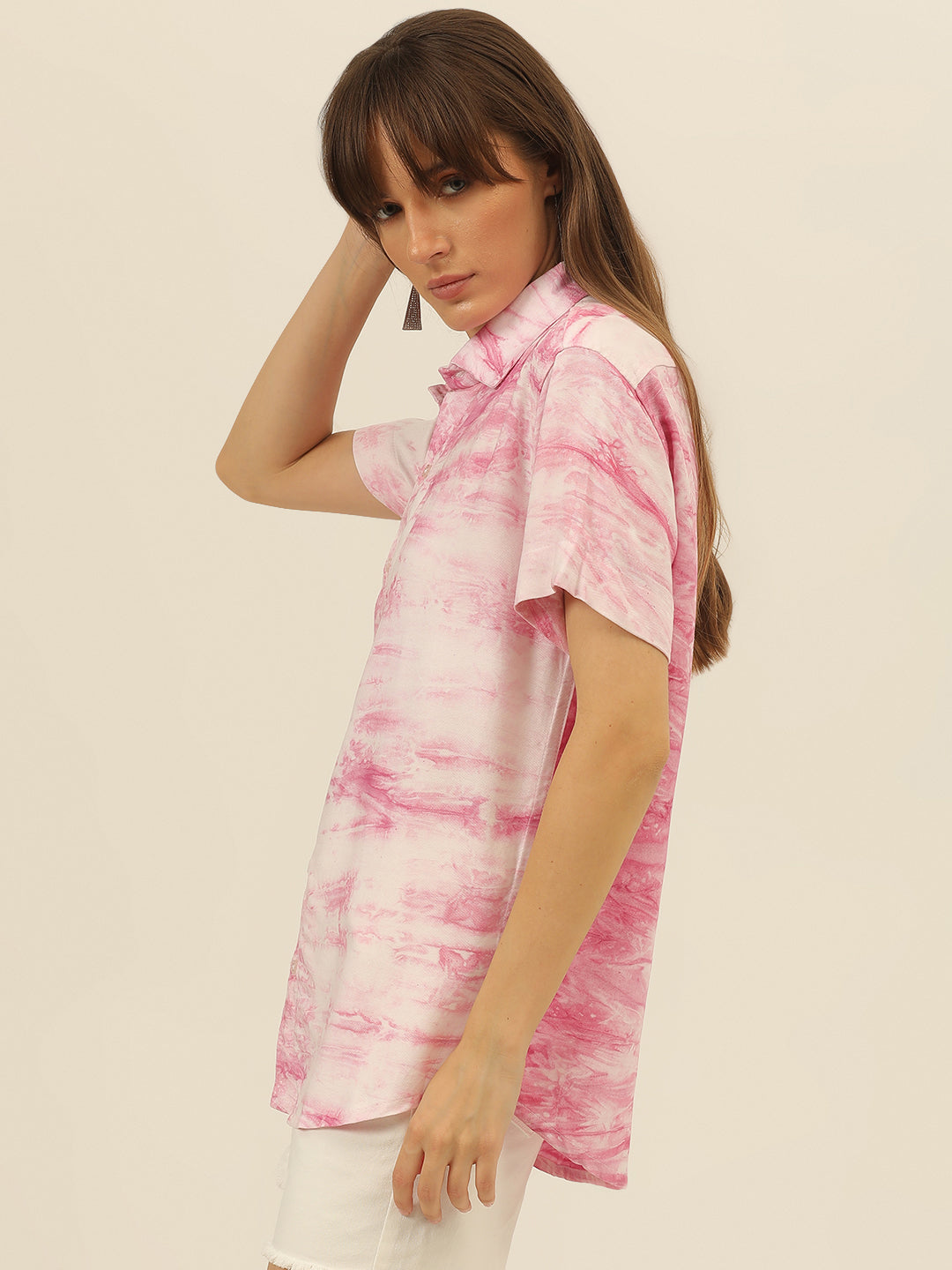 Pastel Hand Tie Dye Rayon Women Shirt