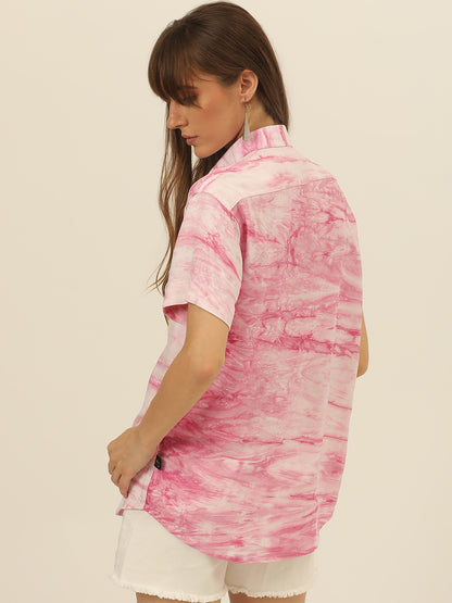 Pastel Hand Tie Dye Rayon Women Shirt