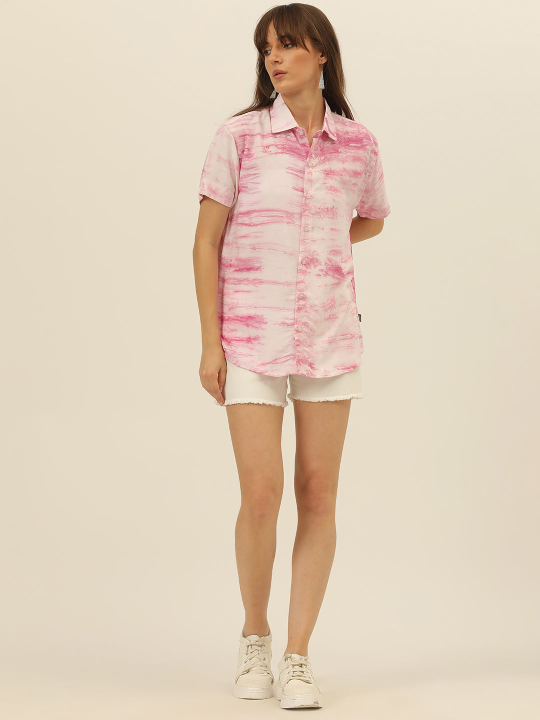 Pastel Hand Tie Dye Rayon Women Shirt