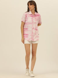Pastel Hand Tie Dye Rayon Women Shirt
