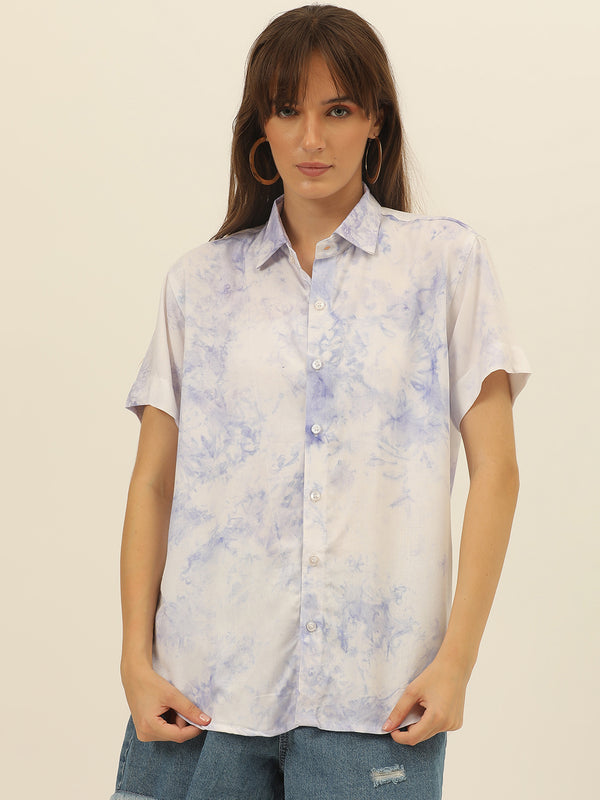 Pastel Hand Tie Dye Rayon Women Shirt
