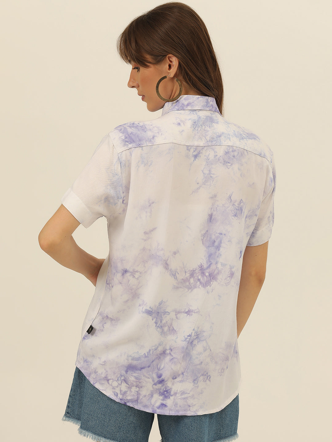 Pastel Hand Tie Dye Rayon Women Shirt