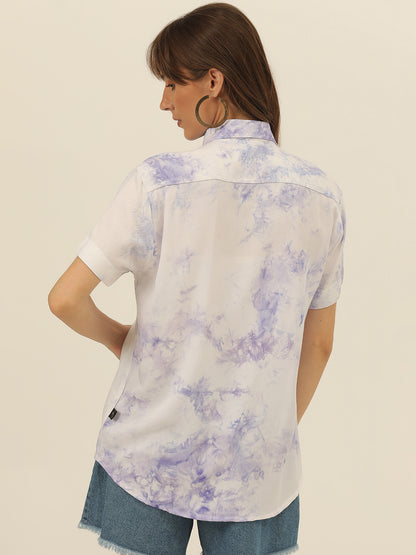 Pastel Hand Tie Dye Rayon Women Shirt
