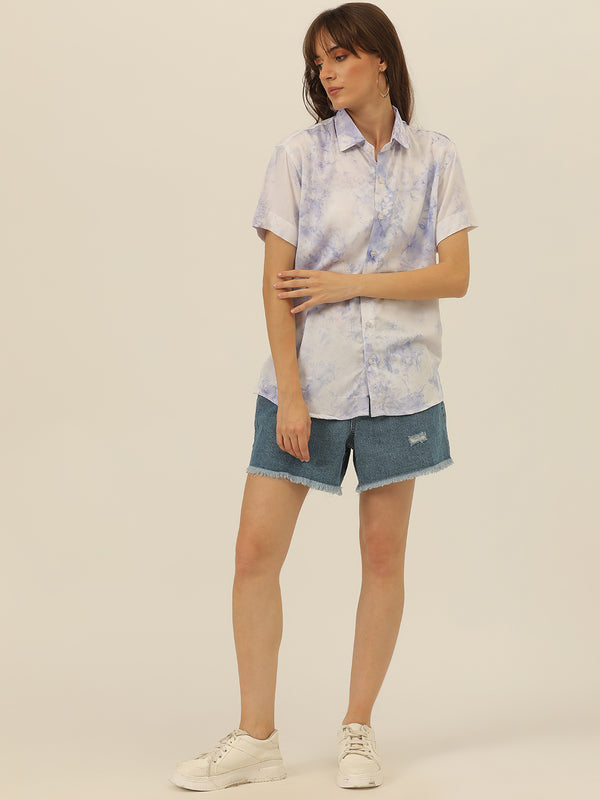 Pastel Hand Tie Dye Rayon Women Shirt