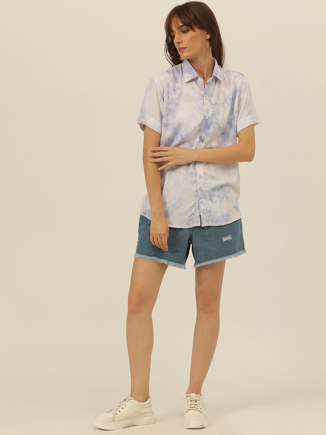 Pastel Hand Tie Dye Rayon Women Shirt