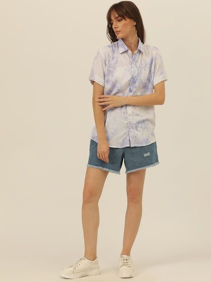 Pastel Hand Tie Dye Rayon Women Shirt