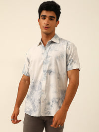 Pastel Tie Dye Slim Fit Unisex Rayon Shirt