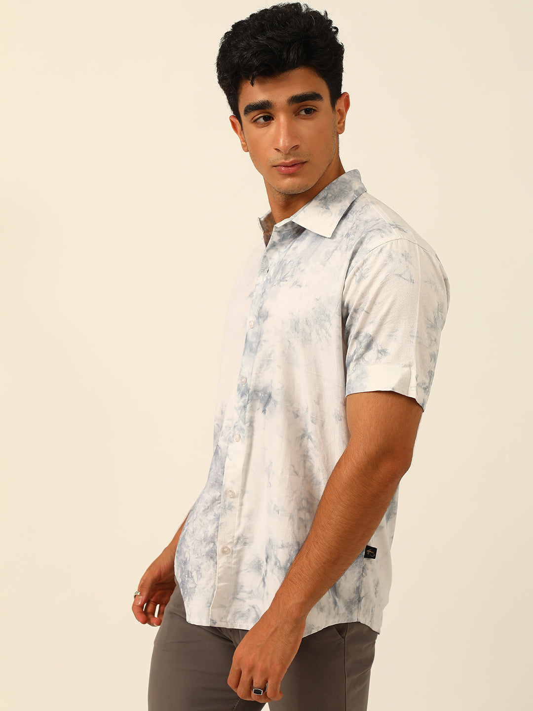 Pastel Tie Dye Slim Fit Unisex Rayon Shirt