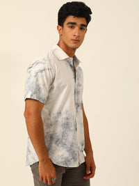 Pastel Tie Dye Slim Fit Unisex Rayon Shirt