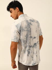 Pastel Tie Dye Slim Fit Unisex Rayon Shirt