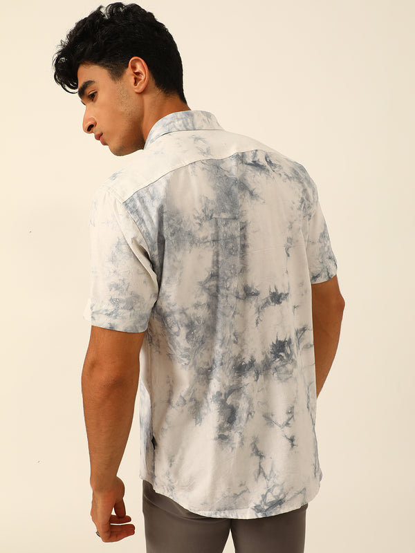 Pastel Tie Dye Slim Fit Unisex Rayon Shirt