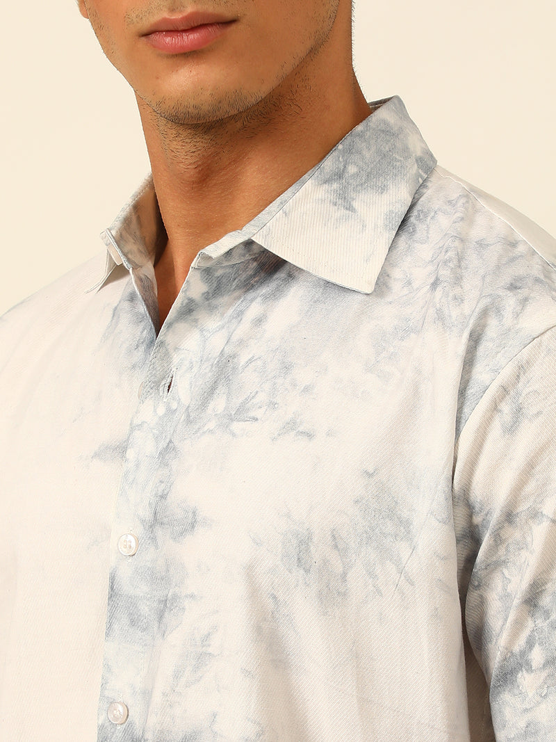 Pastel Tie Dye Slim Fit Unisex Rayon Shirt