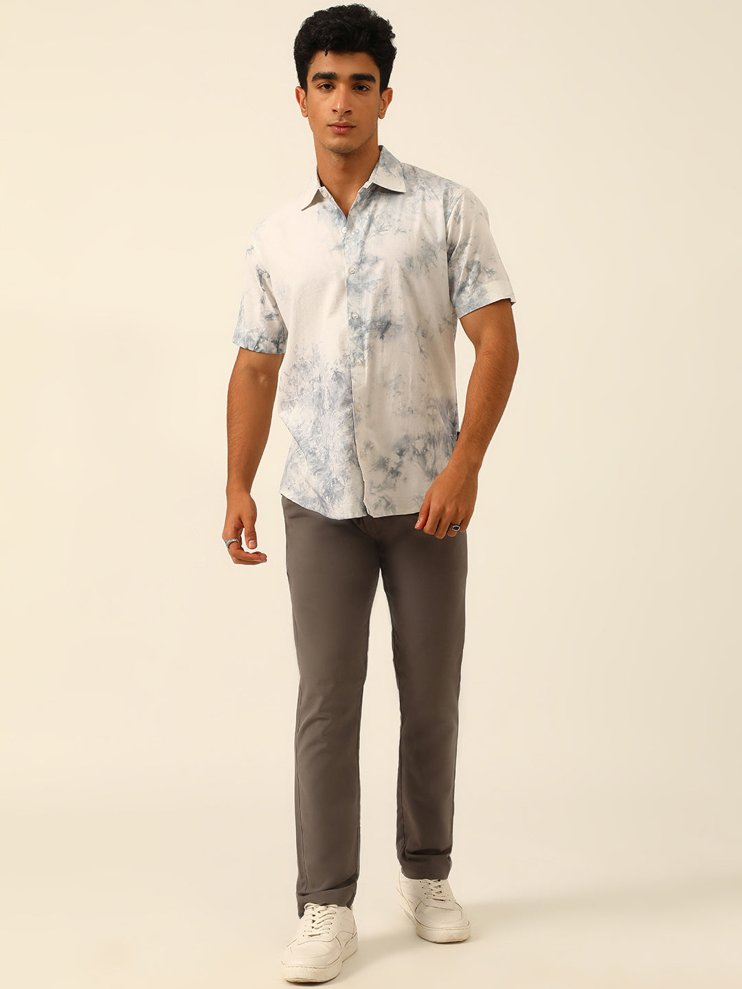 Pastel Tie Dye Slim Fit Unisex Rayon Shirt