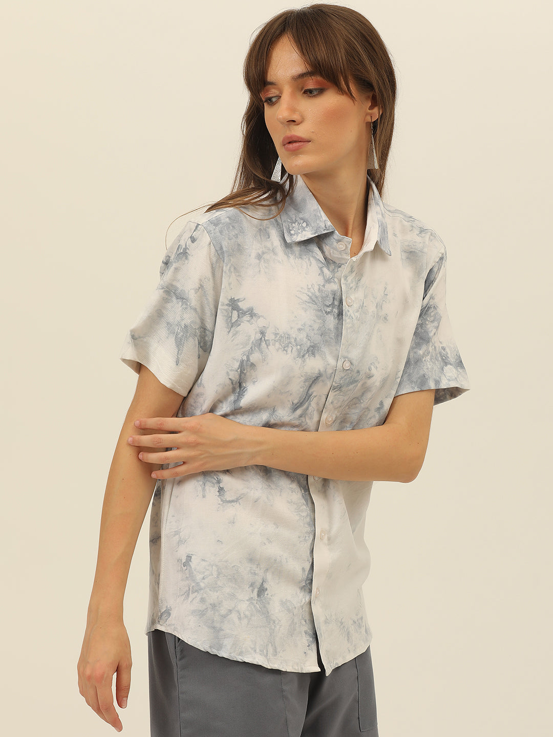 Pastel Hand Tie Dye Rayon Women Shirt