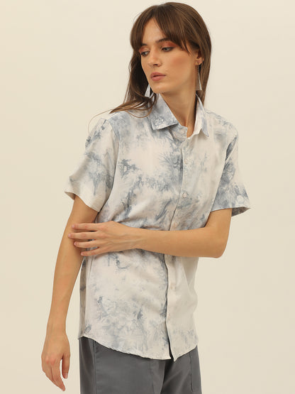 Pastel Hand Tie Dye Rayon Women Shirt