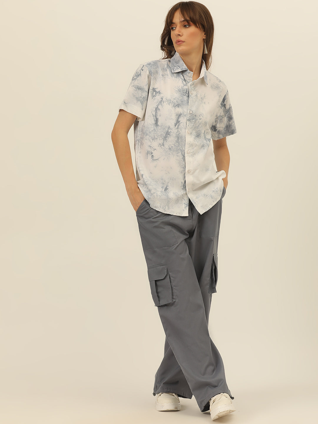 Pastel Hand Tie Dye Rayon Women Shirt