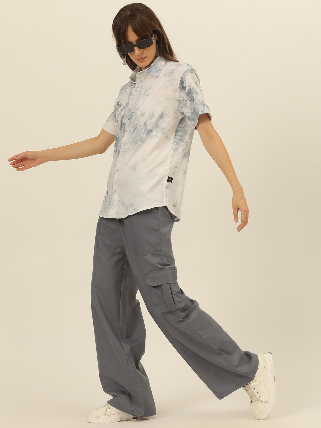 Pastel Hand Tie Dye Rayon Women Shirt