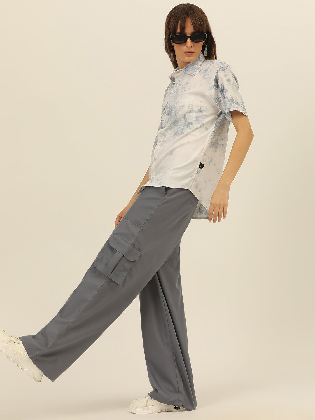 Pastel Hand Tie Dye Rayon Women Shirt